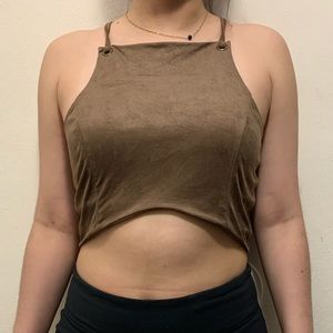 🟤BROWN CROP TOP🟤